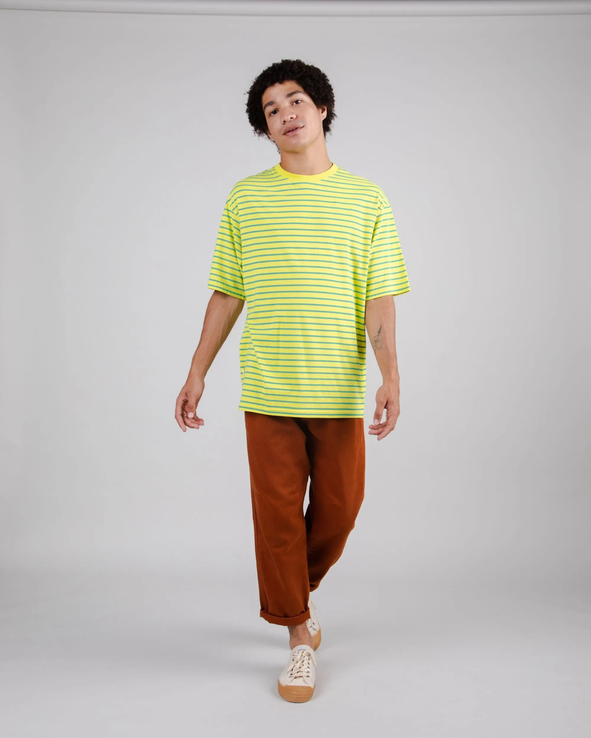 Stripes Oversize T-shirt Lime