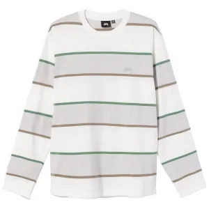 Stussy Bold Stripe L/S Crew T-Shirt Bone