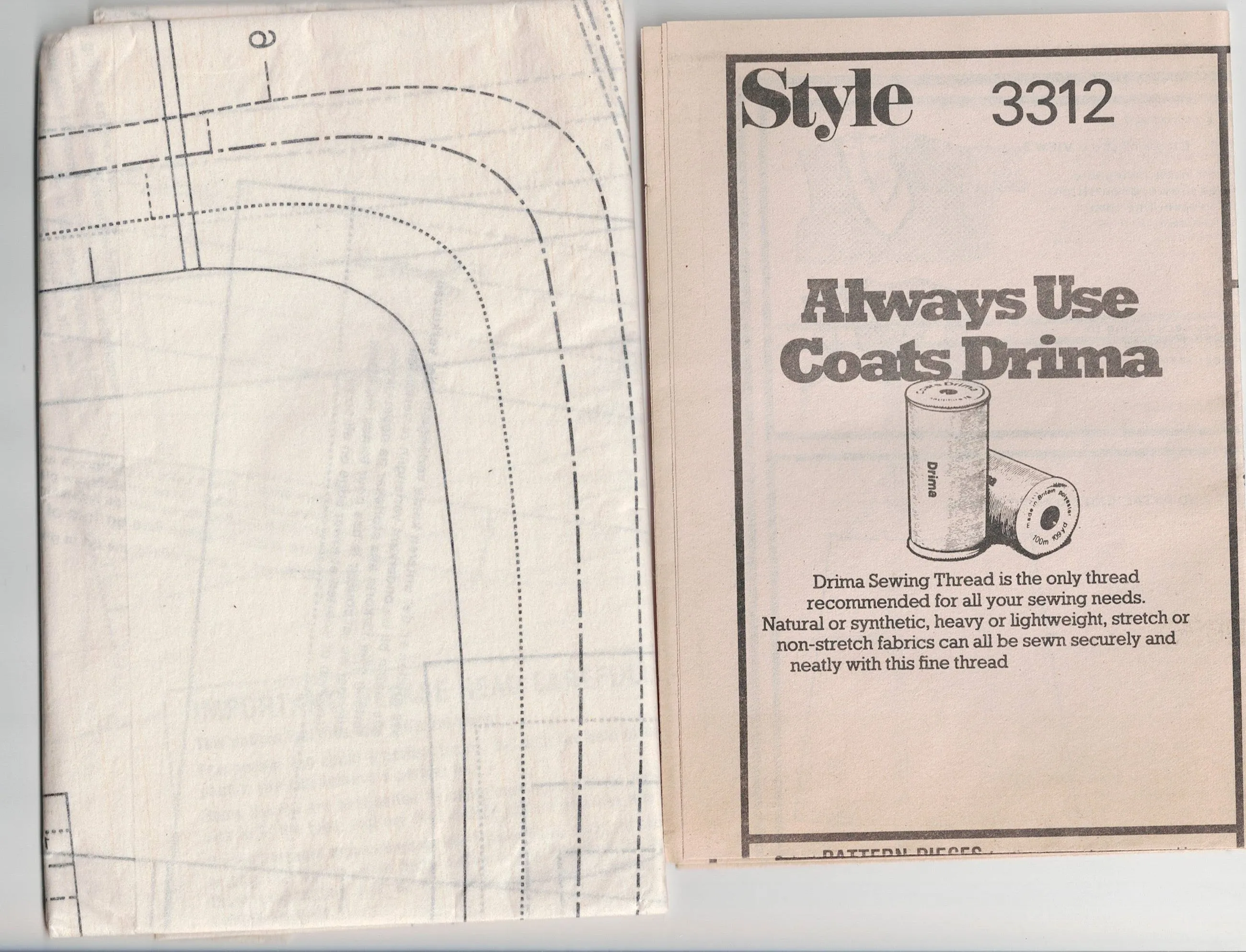 Style 3312 Womens EASY Pullover Casual Dress 1980s Vintage Sewing Pattern 10 - 16 UNCUT Factory Folded