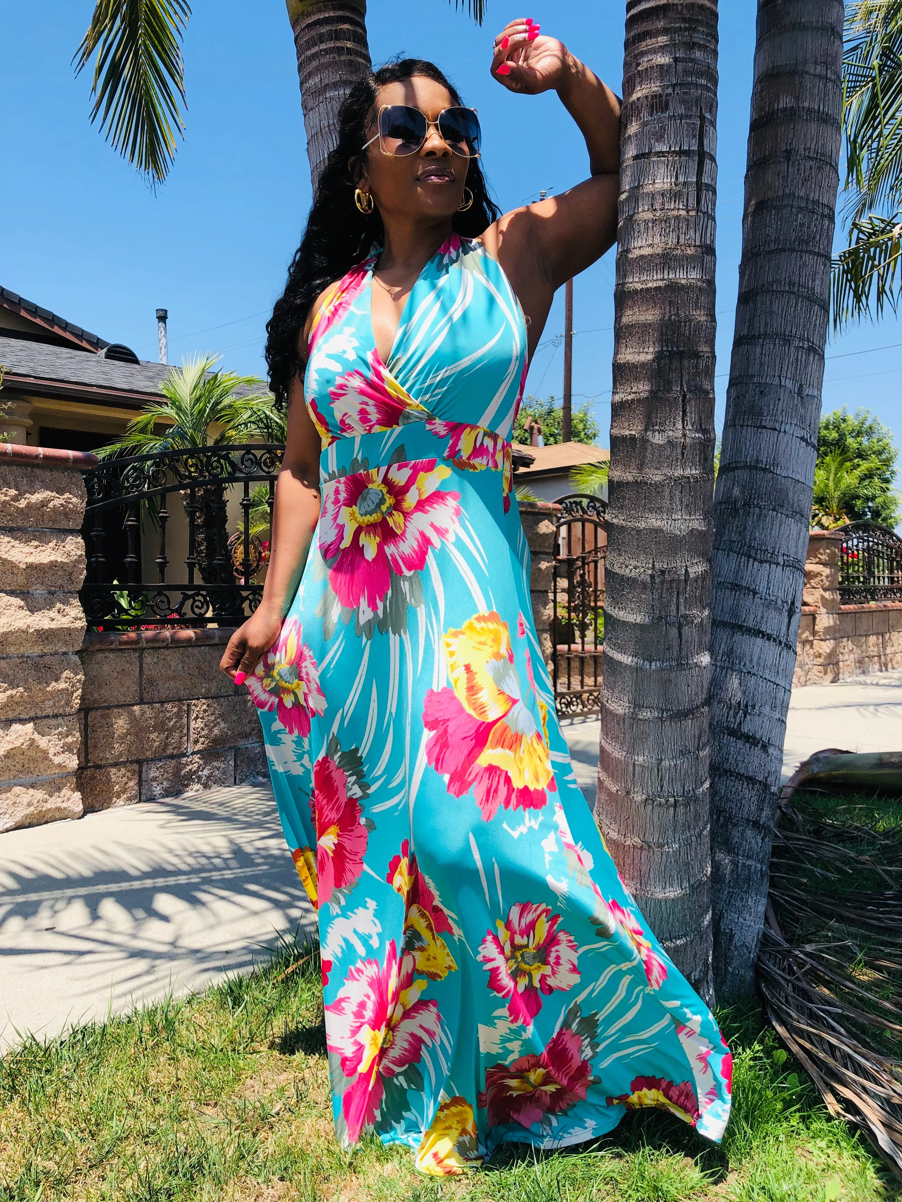 Summer Breeze Halter Maxi Dress