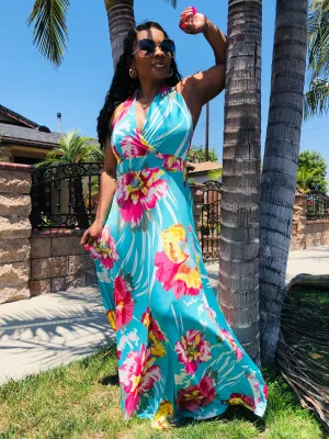 Summer Breeze Halter Maxi Dress