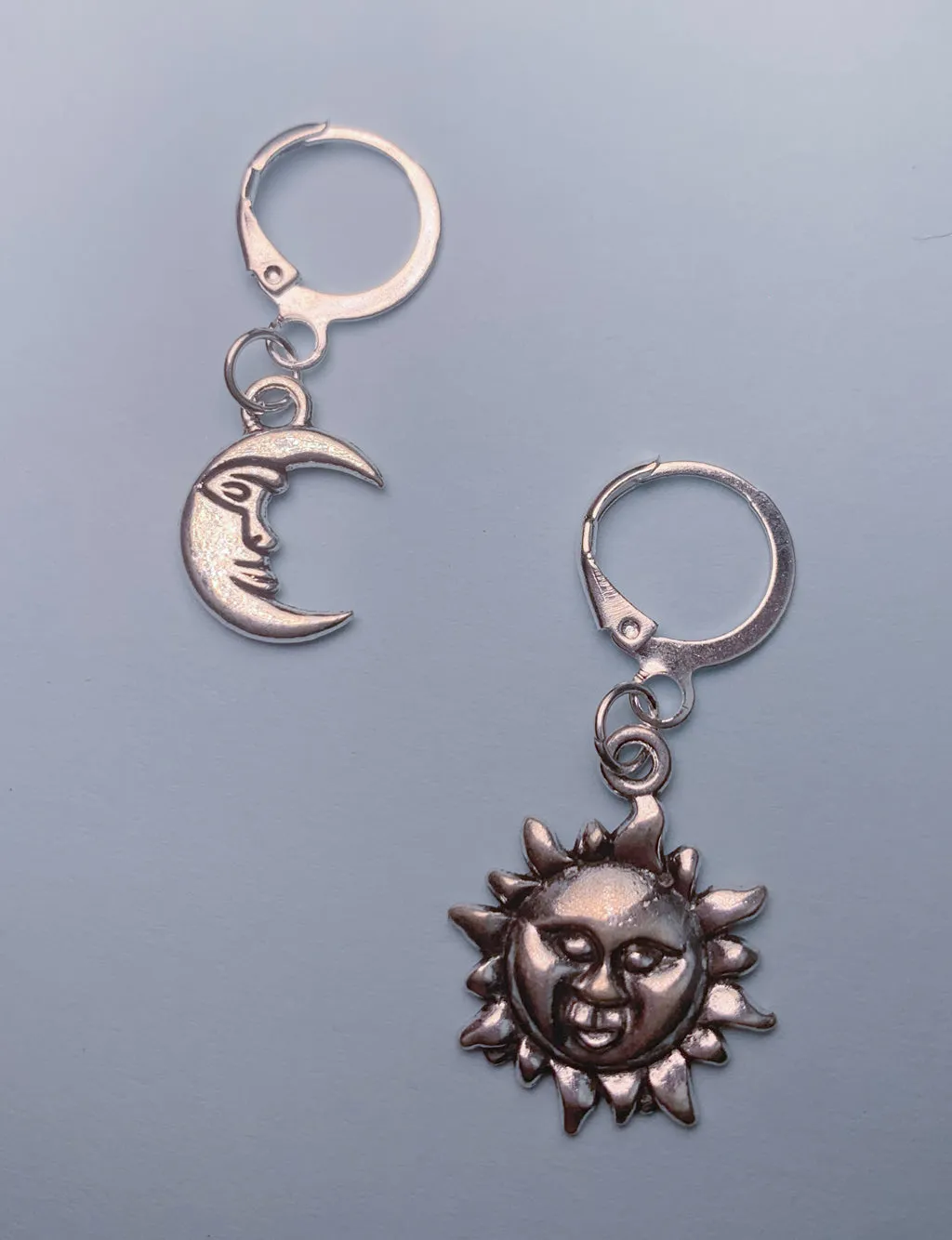 SUN & MOON MINI HOOP EARRINGS