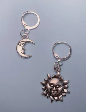 SUN & MOON MINI HOOP EARRINGS