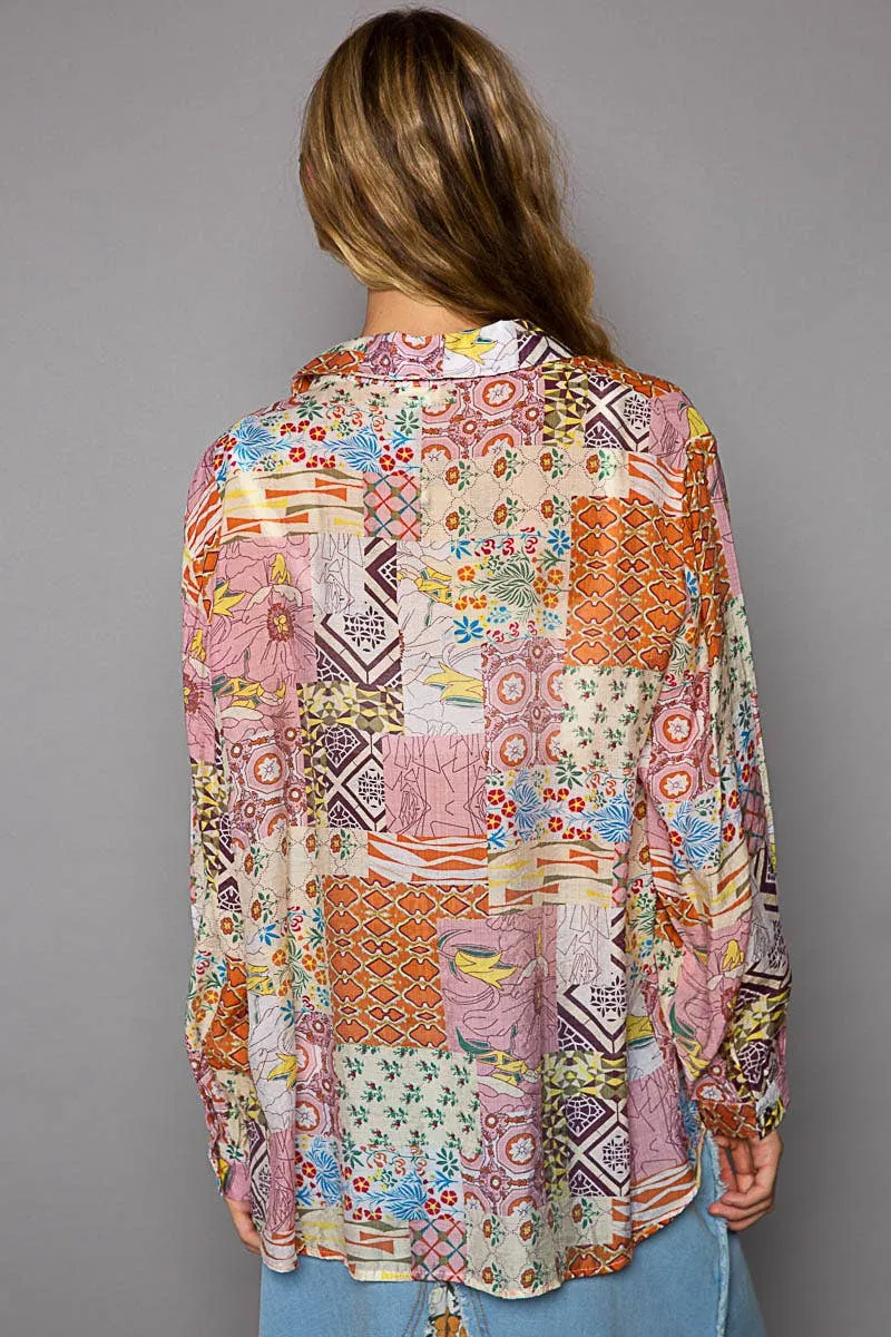 Sunrise Button Down Top