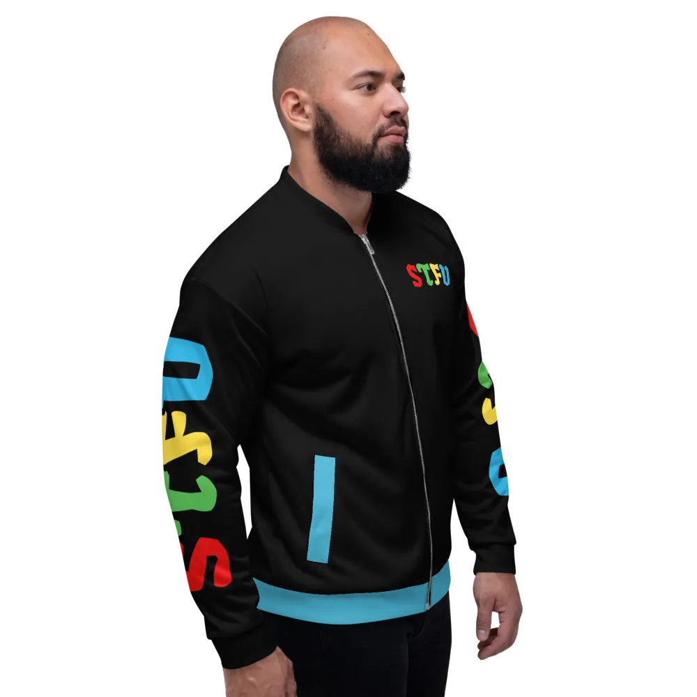 Super STFU Unisex Bomber Jacket - Bullet Bomb Star