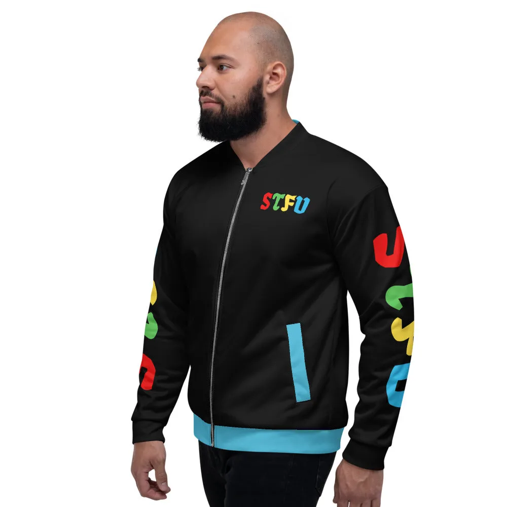 Super STFU Unisex Bomber Jacket - Bullet Bomb Star