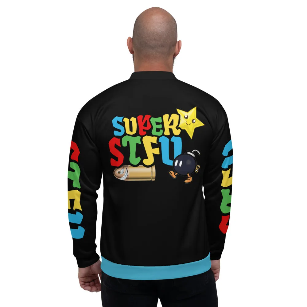 Super STFU Unisex Bomber Jacket - Bullet Bomb Star
