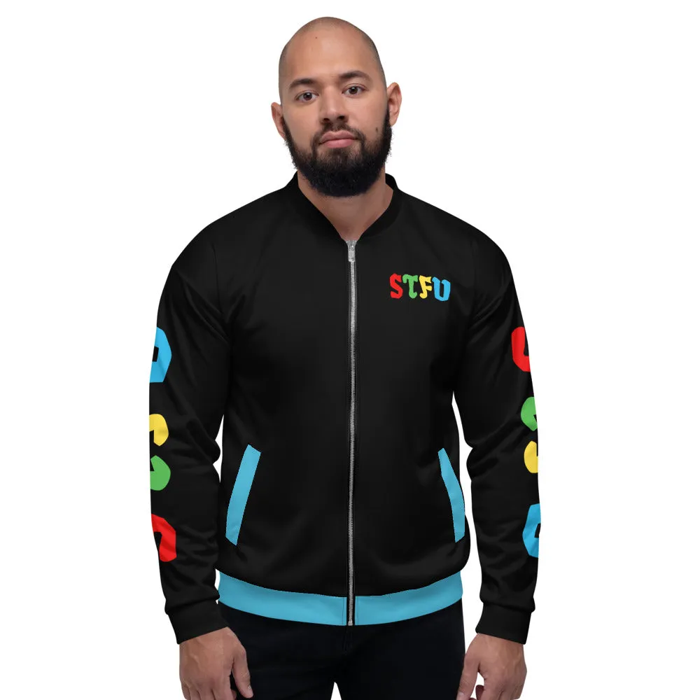 Super STFU Unisex Bomber Jacket - Bullet Bomb Star