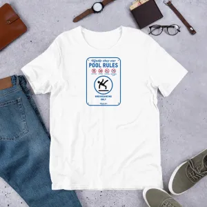 Swimmer Pool Rules Breakdancing Only Unisex Tee