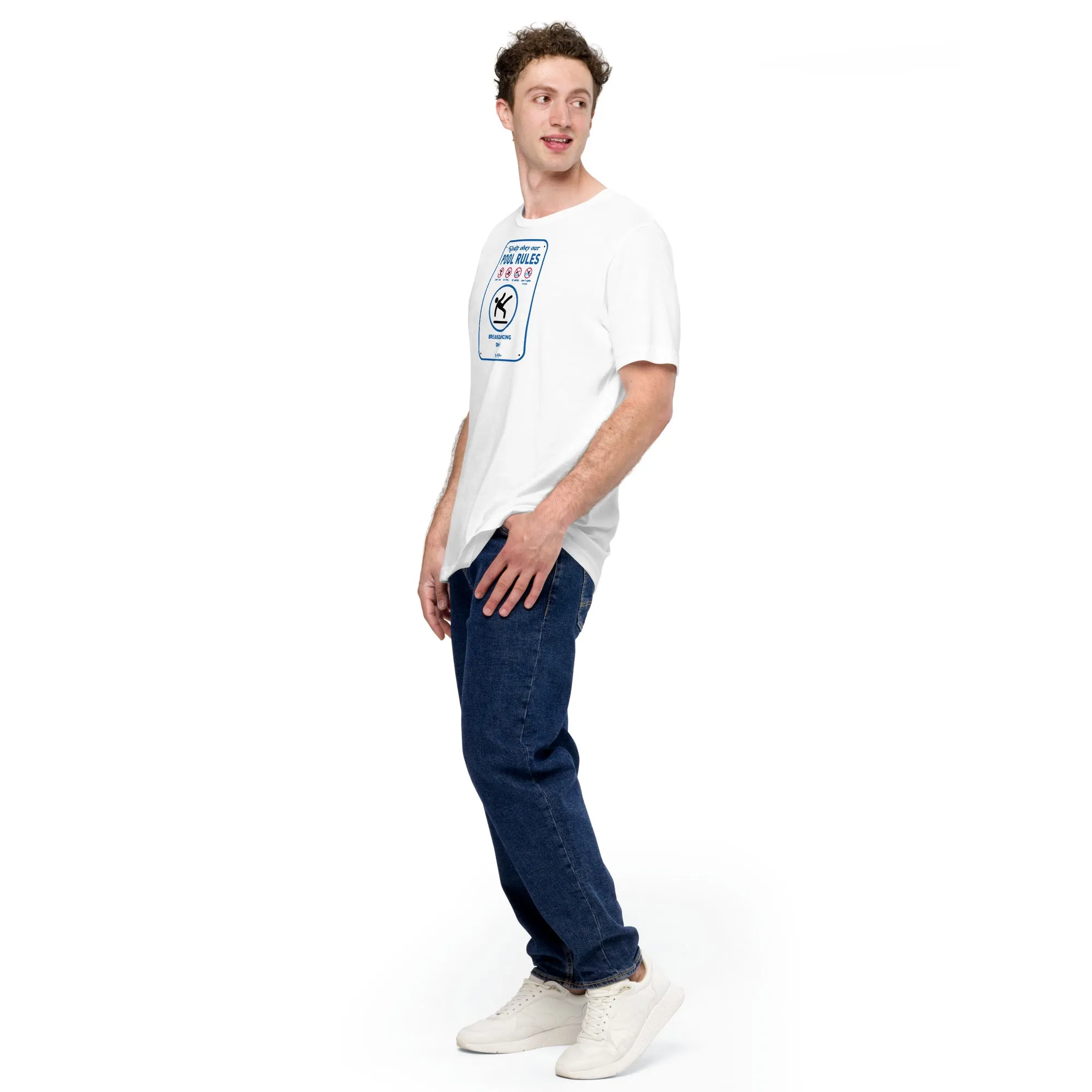Swimmer Pool Rules Breakdancing Only Unisex Tee
