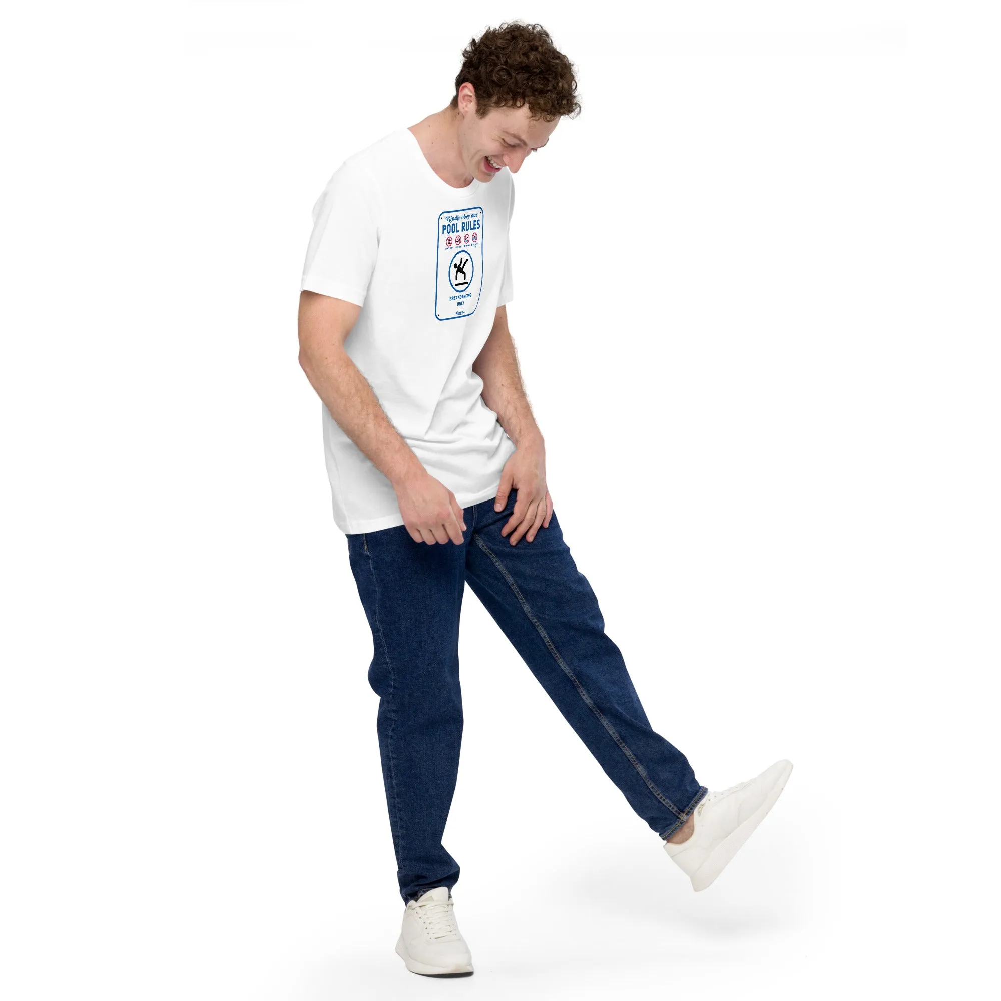 Swimmer Pool Rules Breakdancing Only Unisex Tee