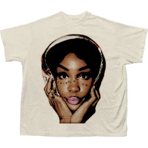 SZA HEADSCARF T-SHIRT (CREAM)