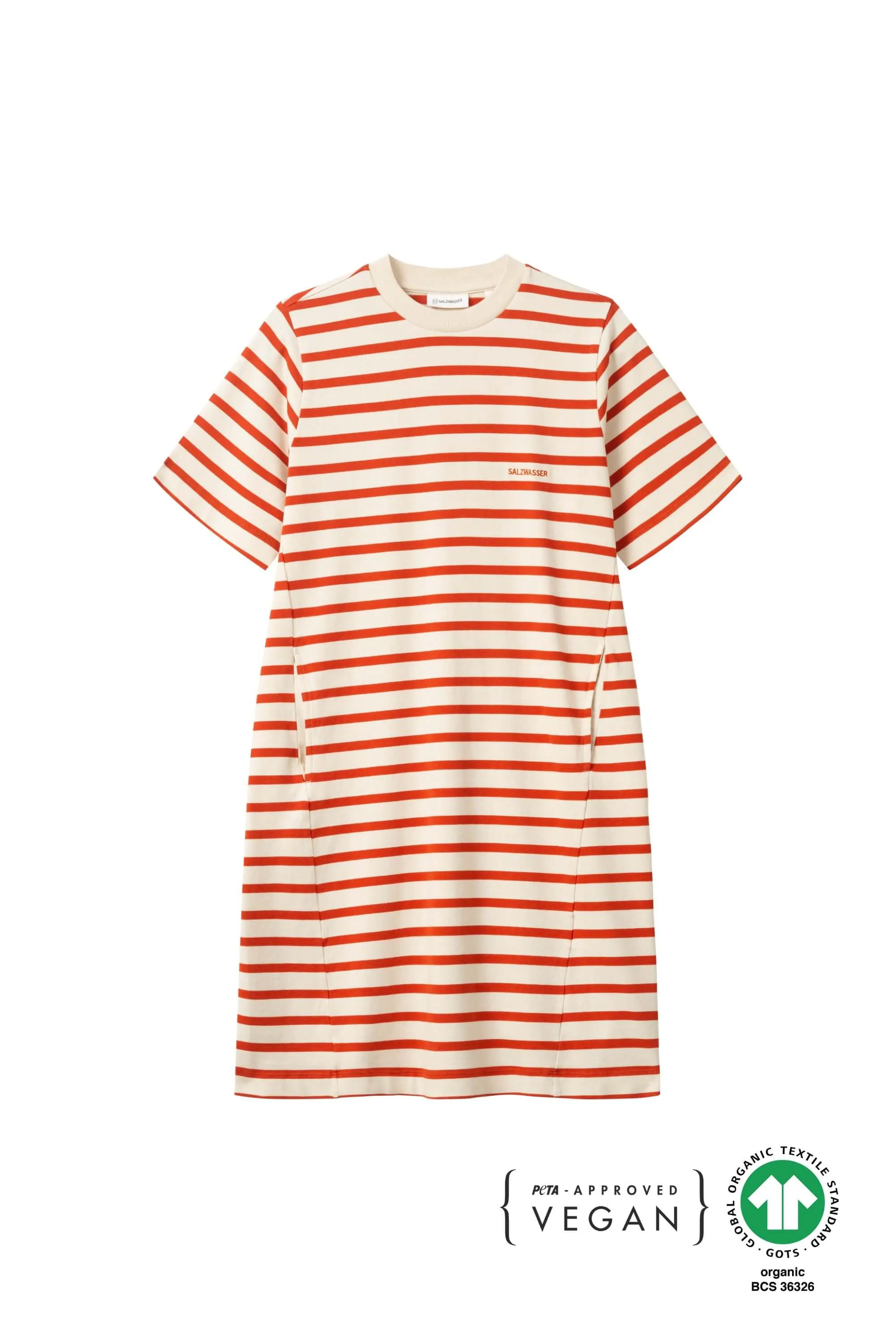 T-Shirt Kleid Sol Orange-Striped