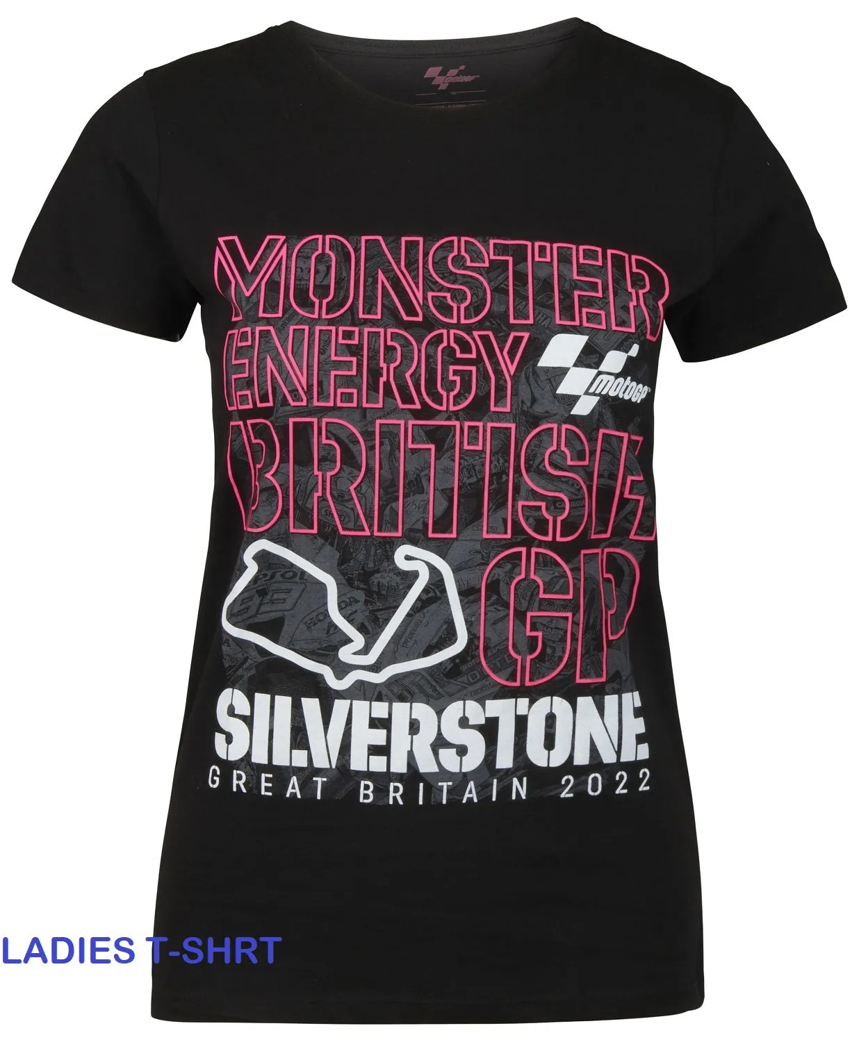 T-Shirt MotoGP Bike Monster Grand Prix Silverstone TEXT 2022 NEW! Ladies