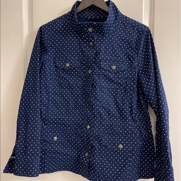 Talbots Navy Polka Dot Jacket NWT