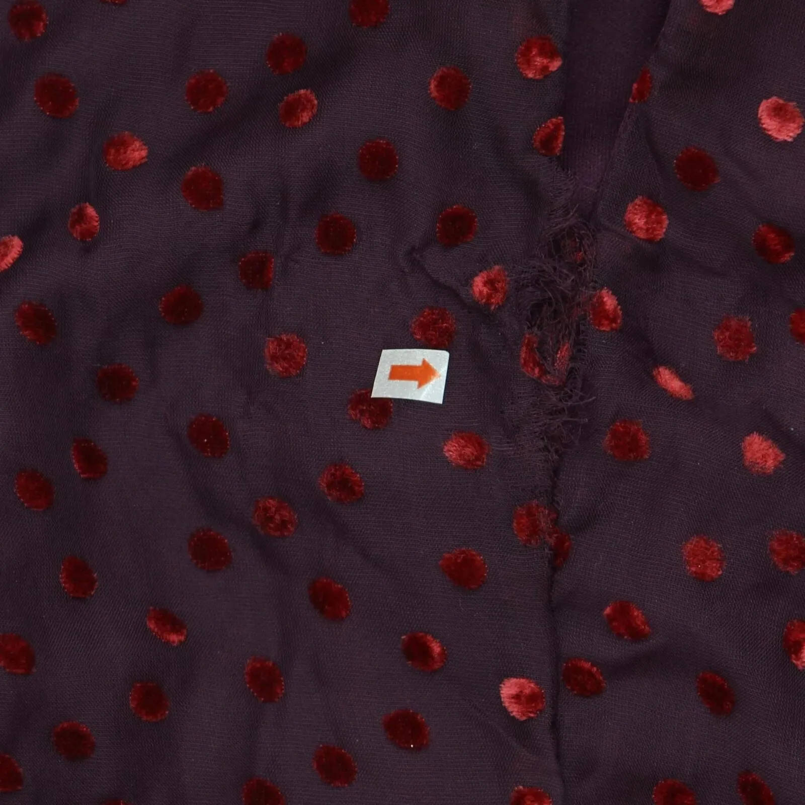 Taylor Women's  Velvet-Dot Shift Dress 9915M Burgundy Red 8