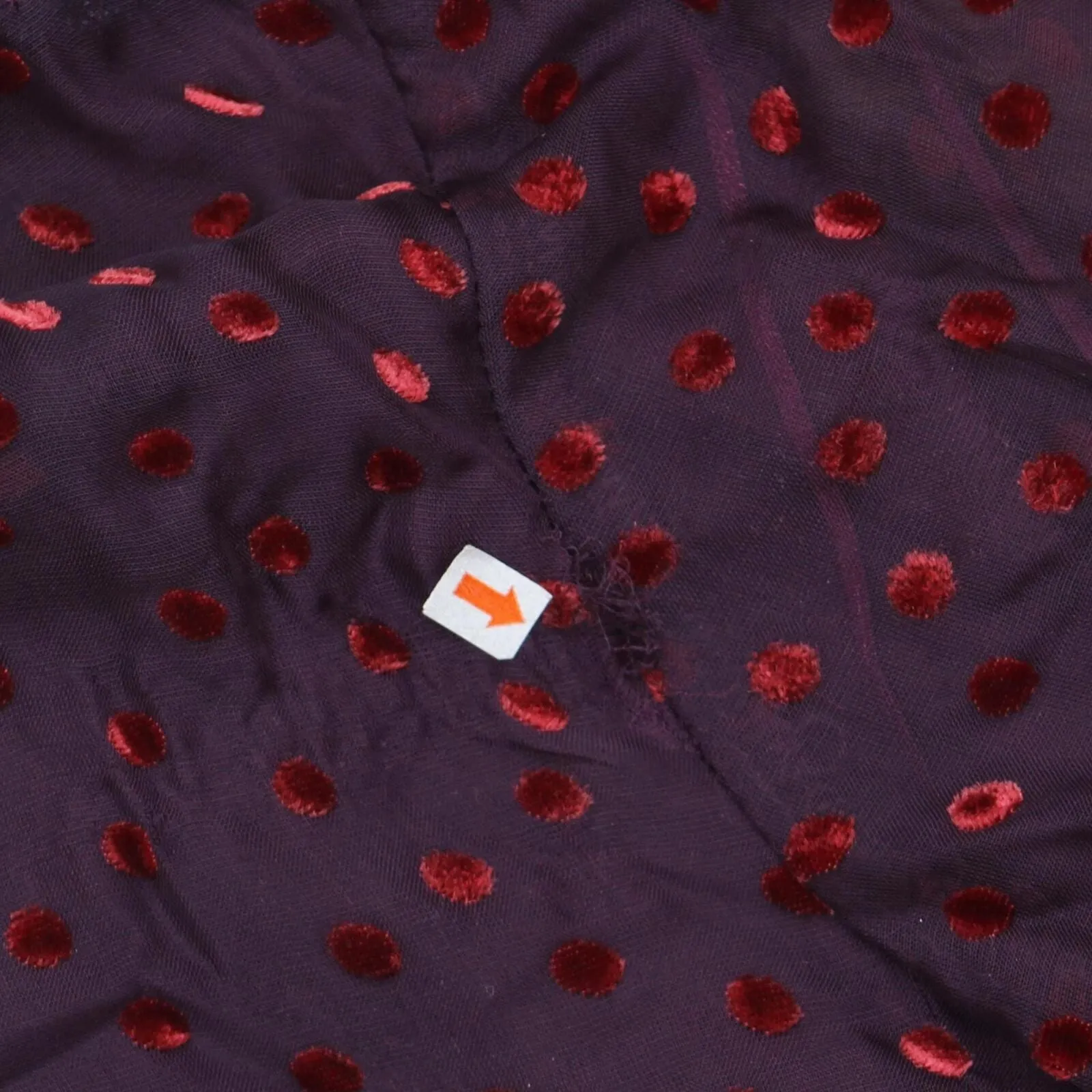 Taylor Women's  Velvet-Dot Shift Dress 9915M Burgundy Red 8