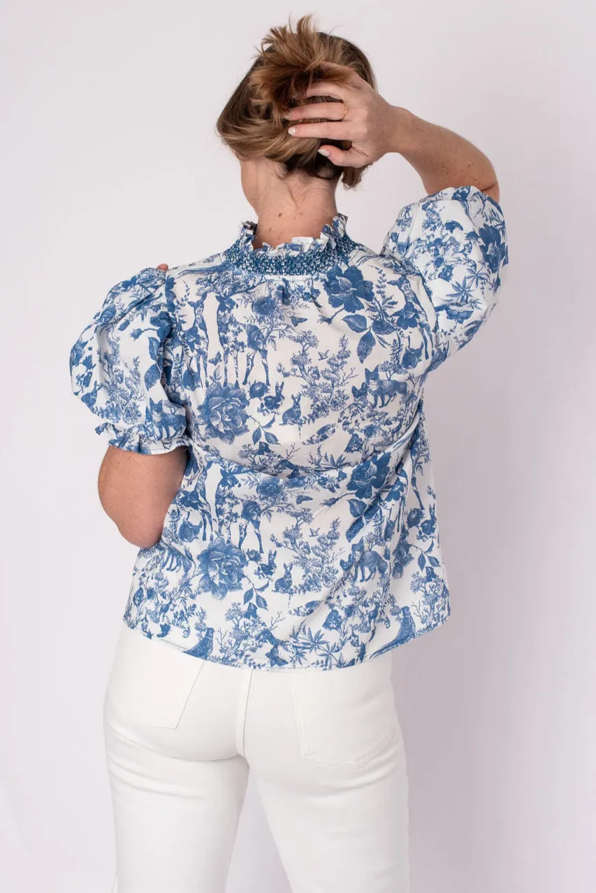 Tessa Toile Short Sleeve Top