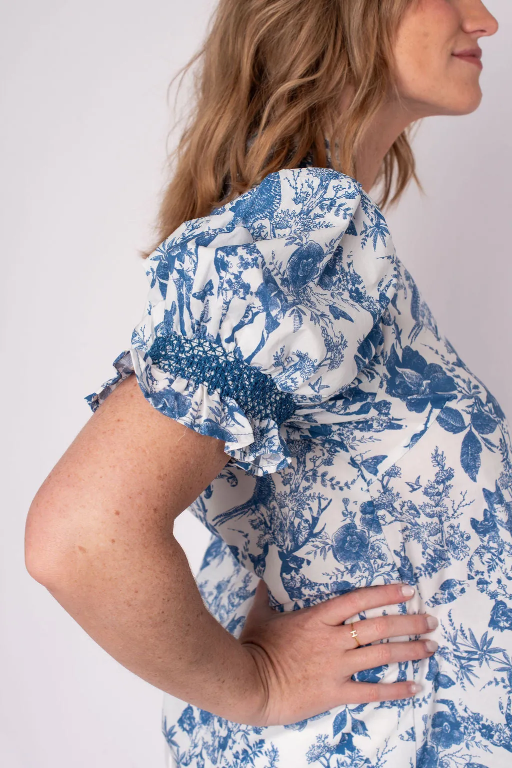 Tessa Toile Short Sleeve Top