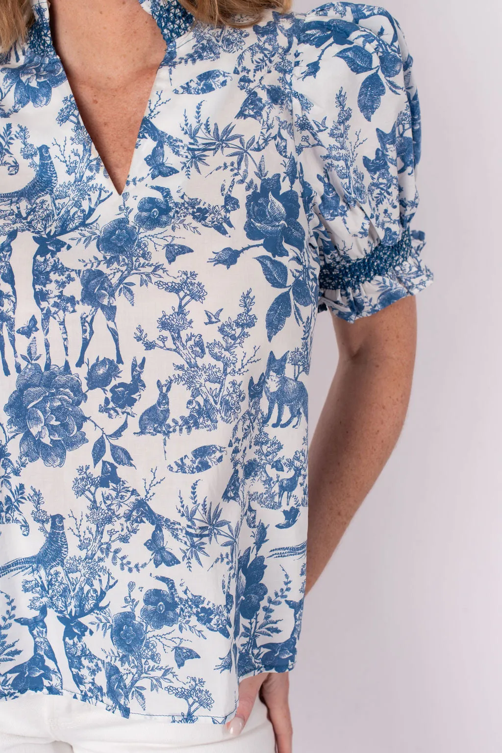 Tessa Toile Short Sleeve Top