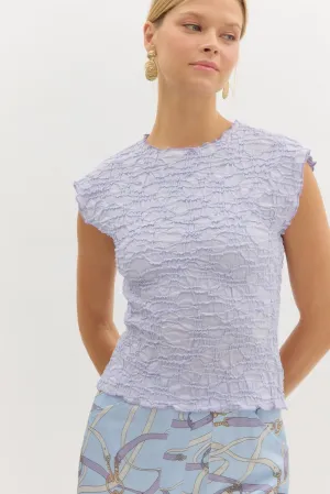 Textured Sleeveless Top {Periwinkle}