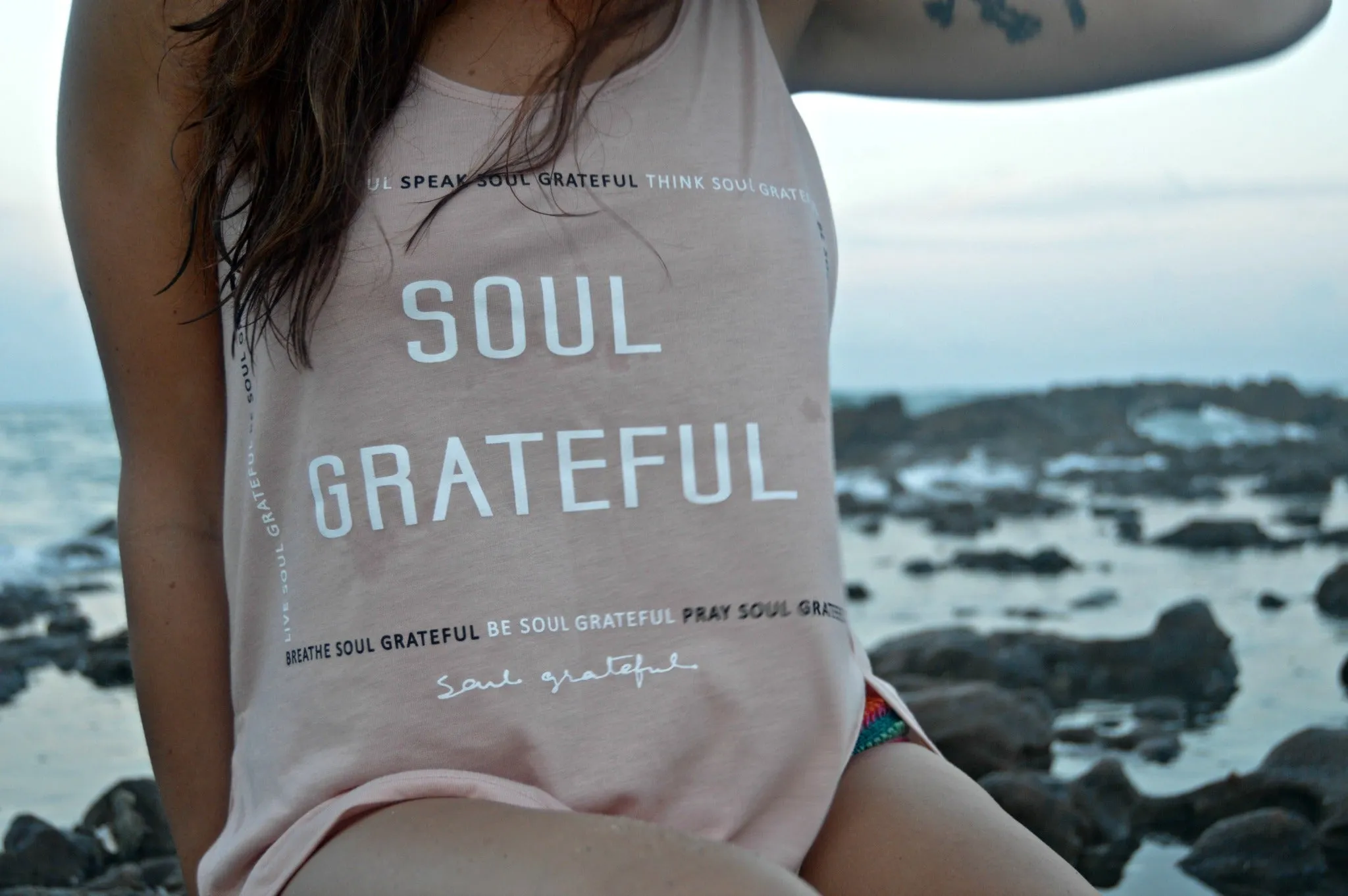 The Soul's Daily Chants Flowy Side Slit Tank