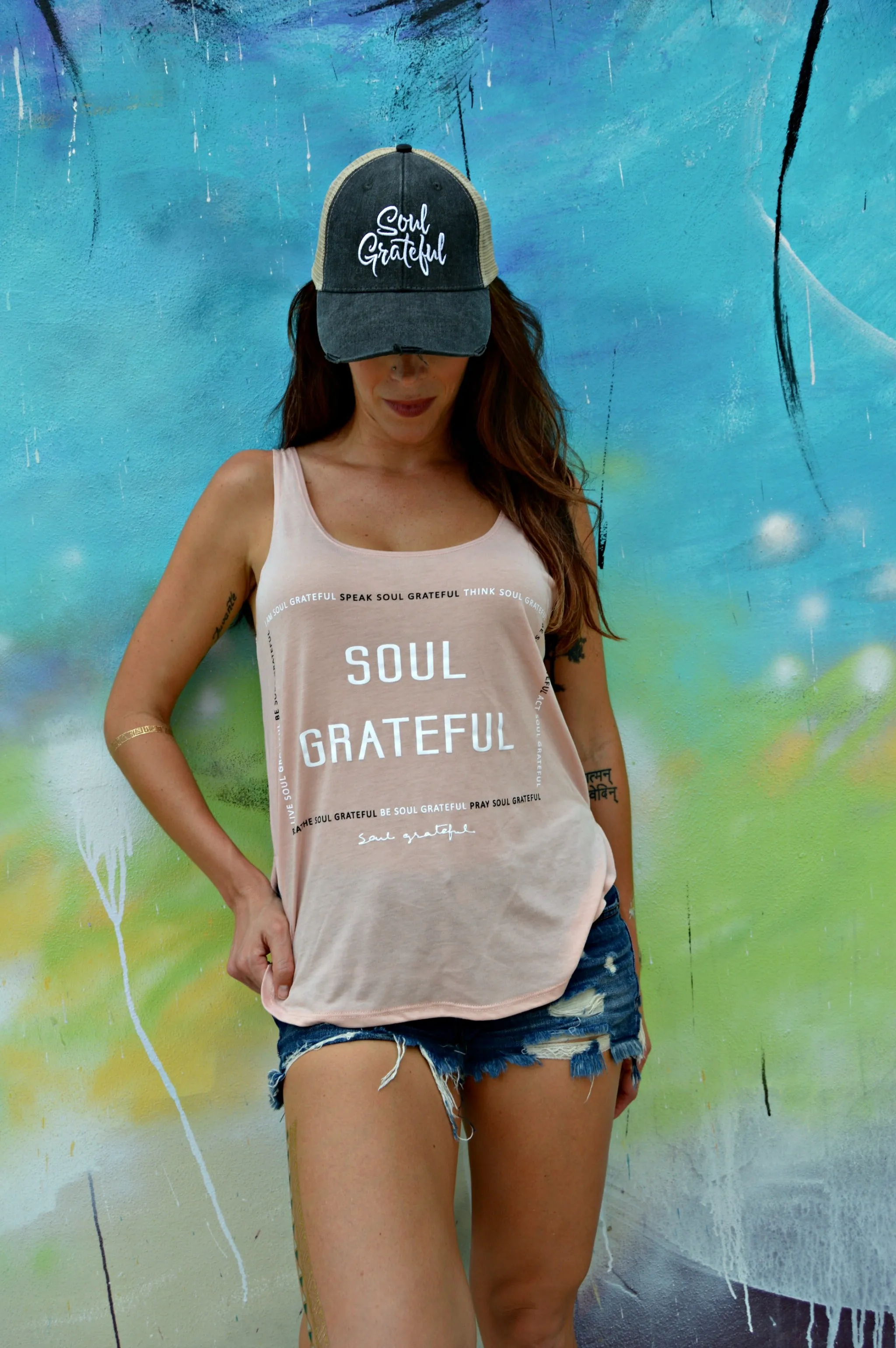 The Soul's Daily Chants Flowy Side Slit Tank