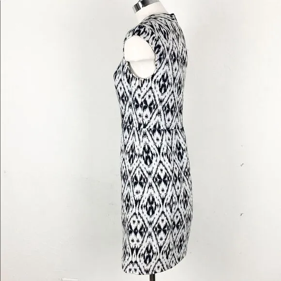 Theory Andes Orinthia Graphic Jacquard Dress Black &amp; White Mini Dress 4
