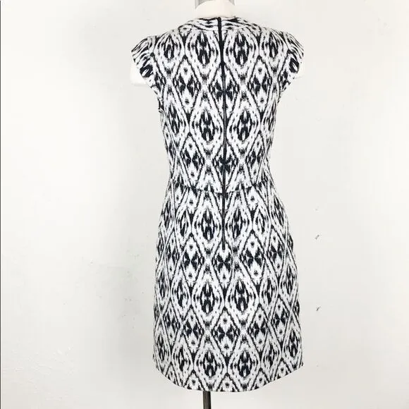 Theory Andes Orinthia Graphic Jacquard Dress Black &amp; White Mini Dress 4