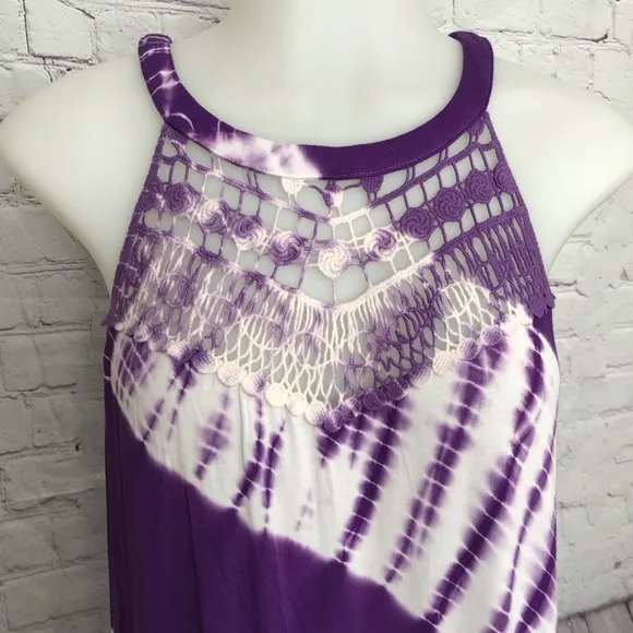 Tie Dye Crochet Dress Size:Medium