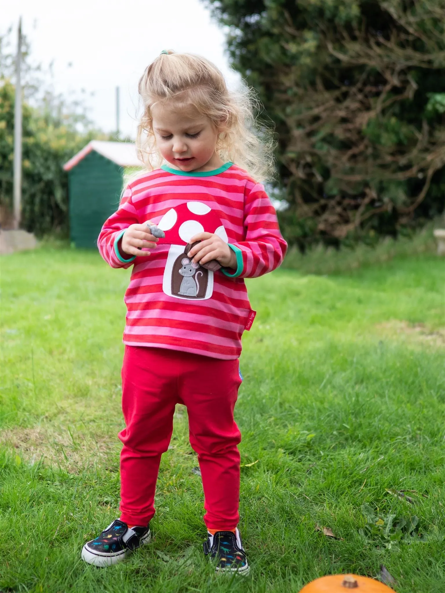 Toby Tiger Mouse & Mushroom Applique T-Shirt