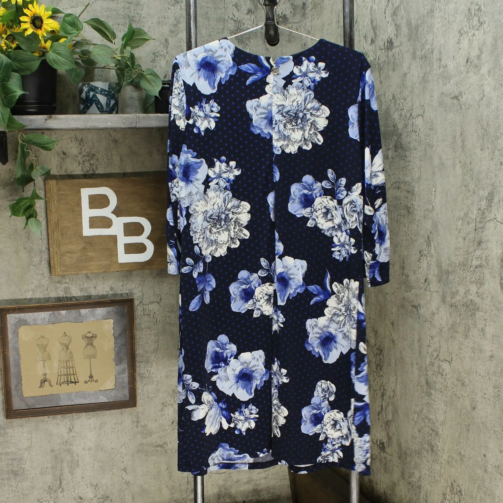 Tommy Hilfiger Women's Plus Size Floral Print Grommet Sleeve Dress