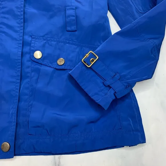 Trina Turk Hamptons Anorak Jacket Windbreaker Blue