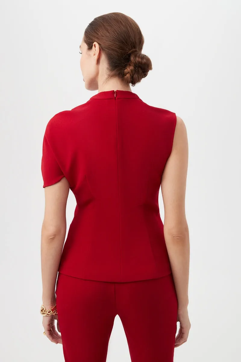 Trina Turk Keshi Top in Roselle Red