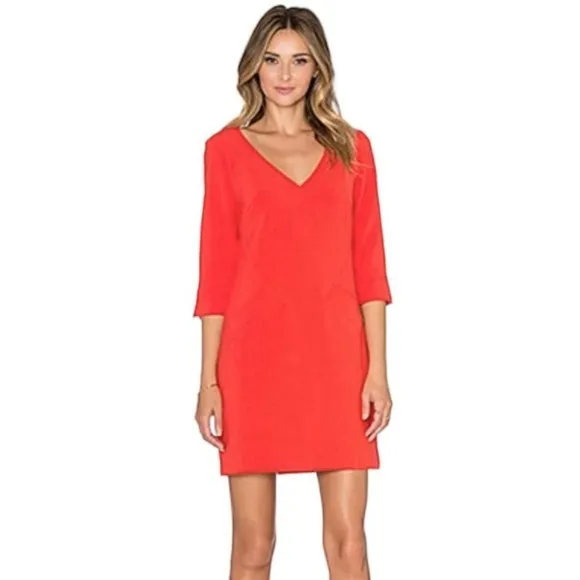 Trina Turk Sylvia Dress Orange with Pockets size 6