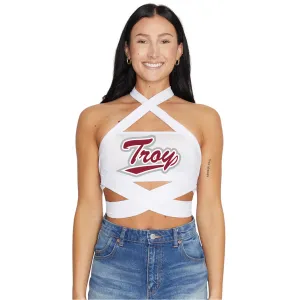 Troy University White Multi Way Bandeau Top