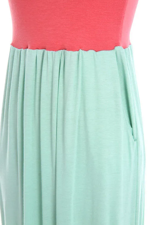 Tubeless Top Maxi Dress with Pockets