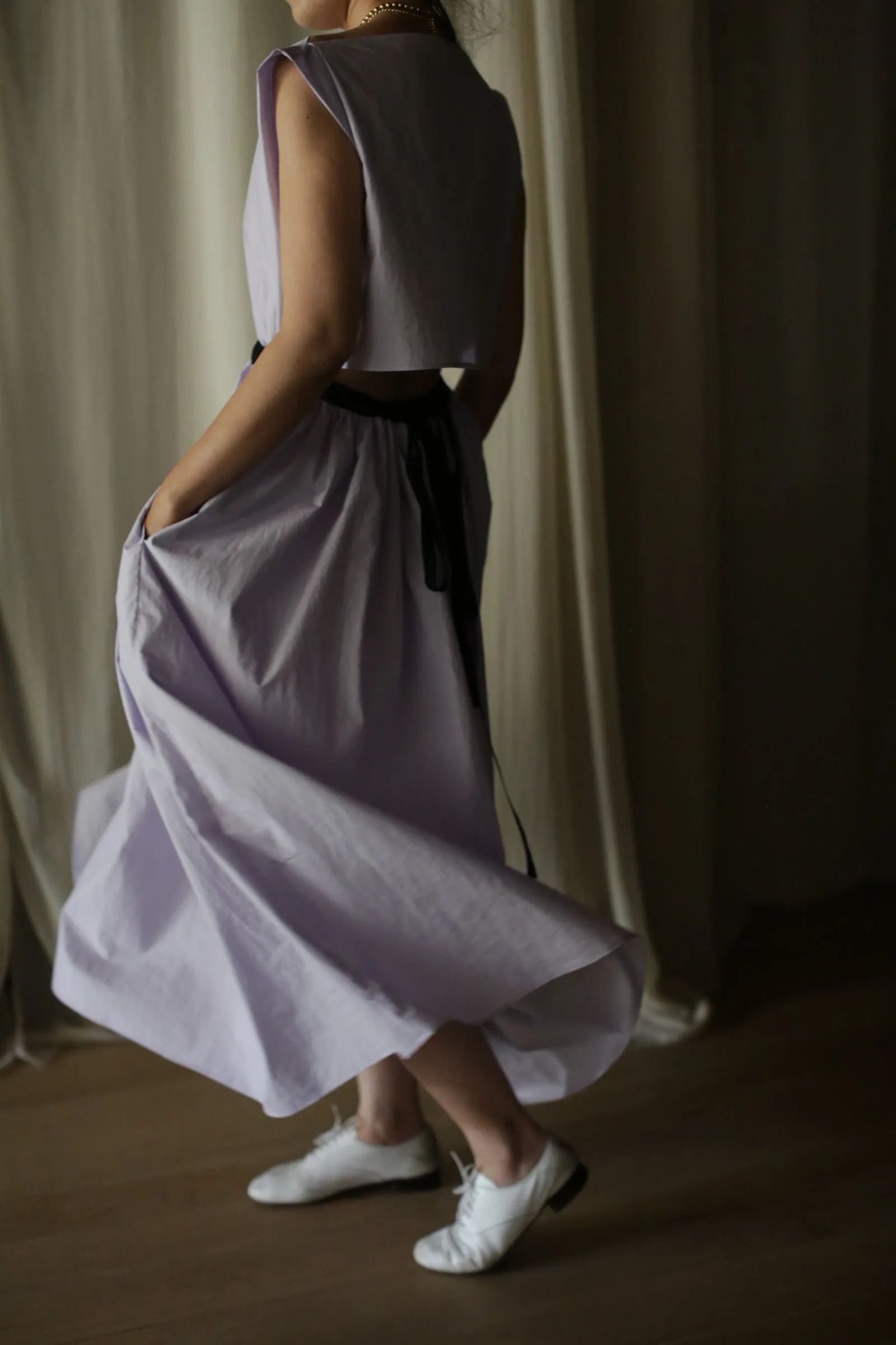 Typewriter Magnolia Dress | Amethyst