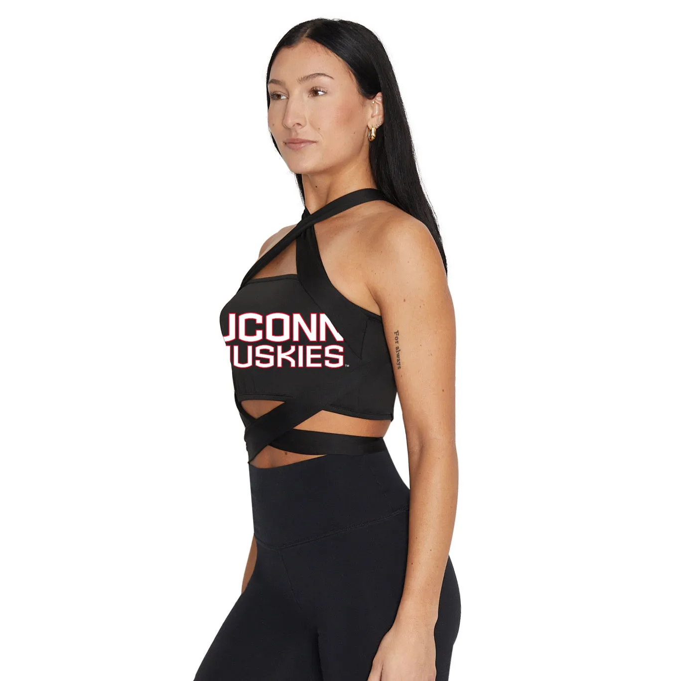 UConn Black Multi Way Bandeau Top