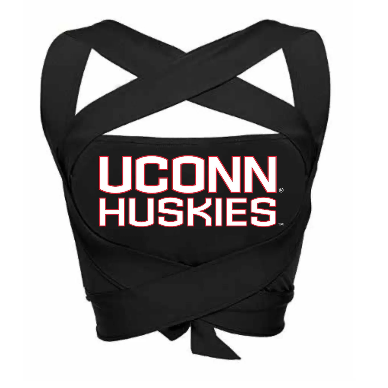 UConn Black Multi Way Bandeau Top