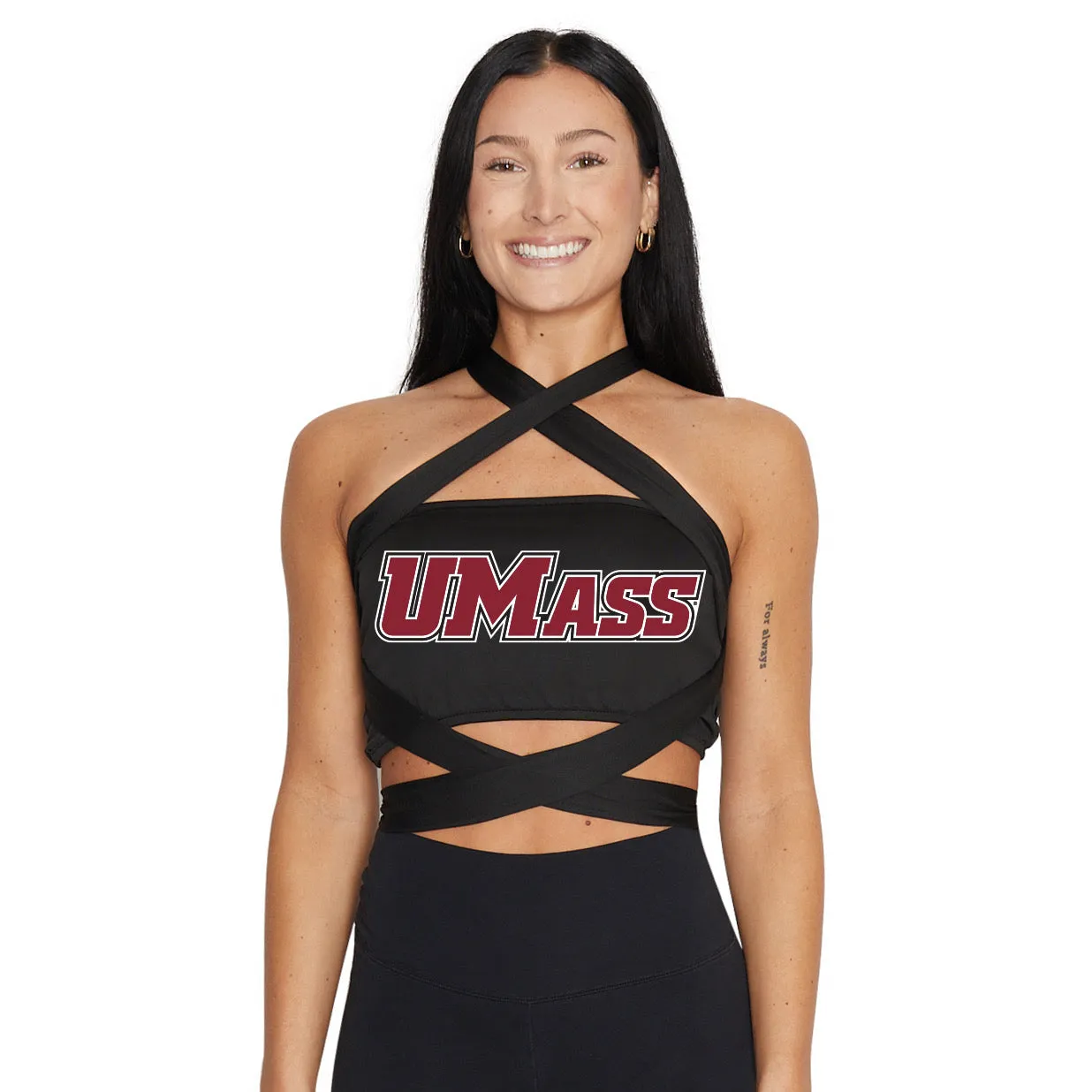 UMass Black Multi Way Bandeau Top