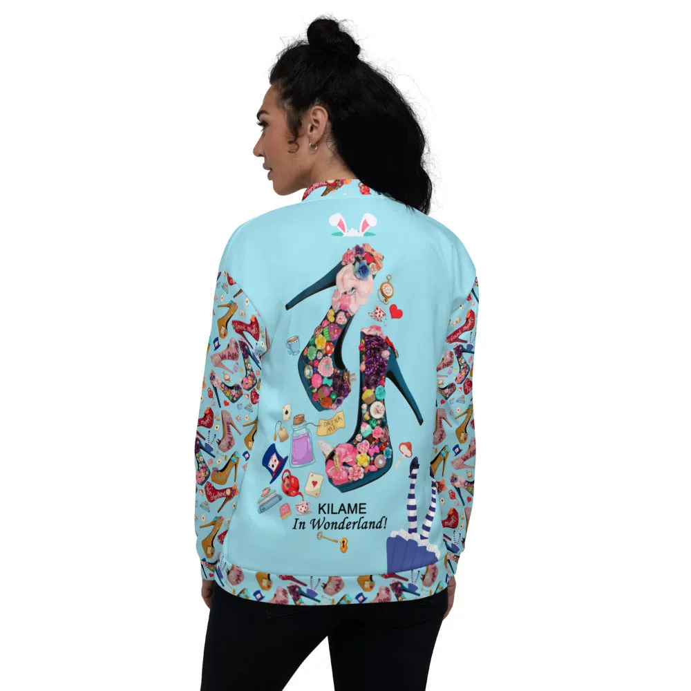 Unisex Bomber Jacket 'Alice in Wonderland'