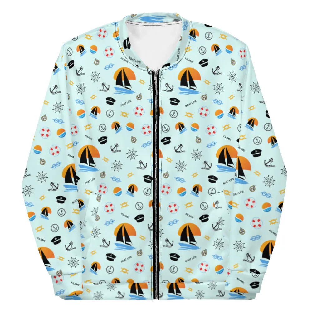 Unisex Bomber Jacket 'Boat Life'