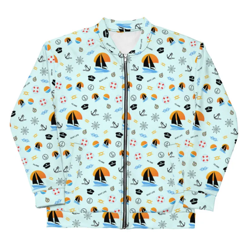 Unisex Bomber Jacket 'Boat Life'