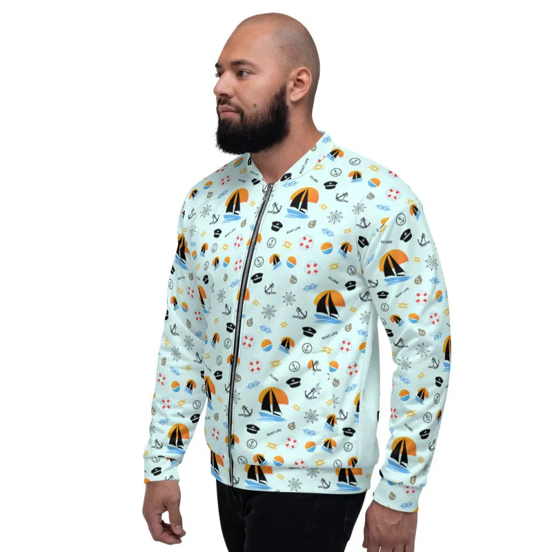 Unisex Bomber Jacket 'Boat Life'