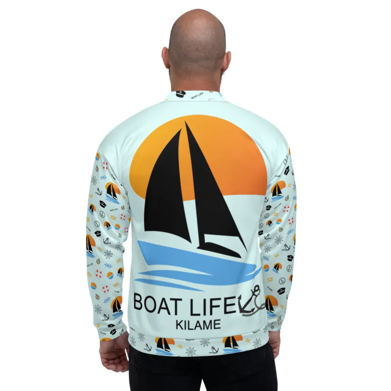 Unisex Bomber Jacket 'Boat Life'