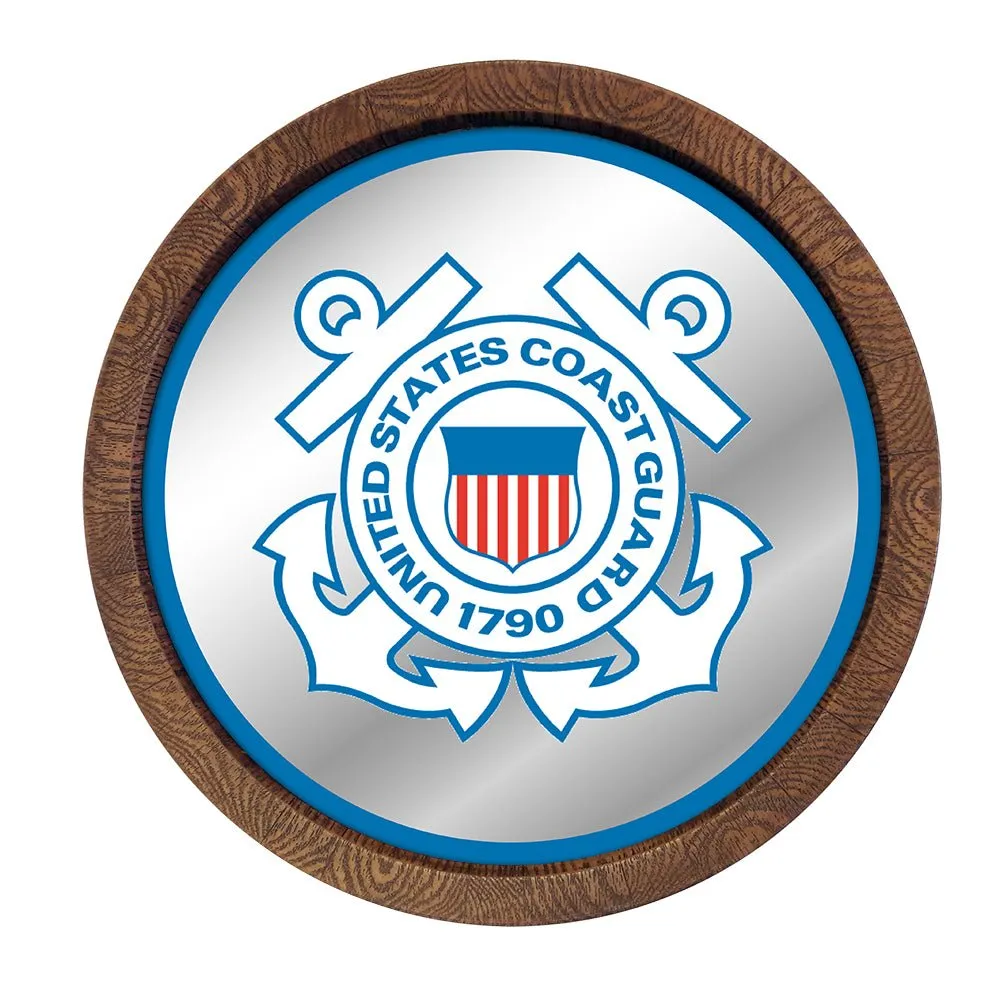 US Coast Guard: "Faux" Barrel Top Mirrored Wall Sign