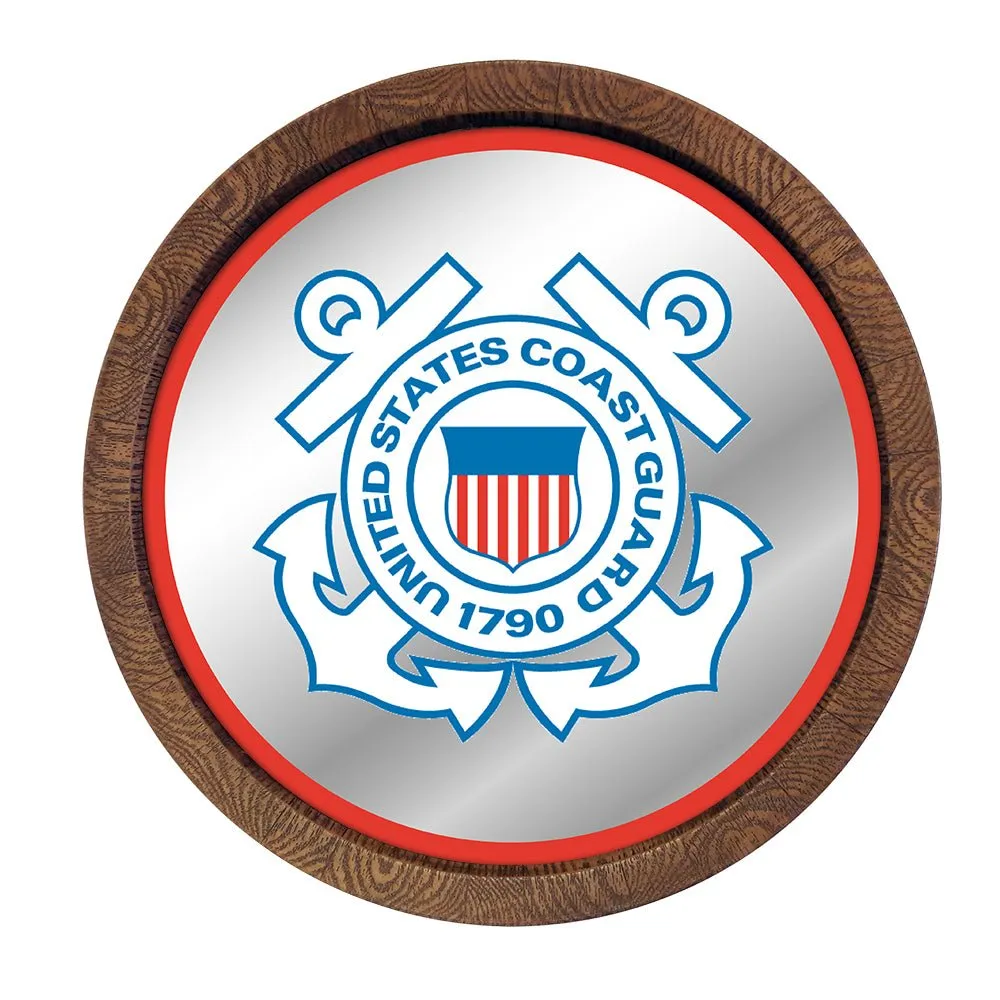 US Coast Guard: "Faux" Barrel Top Mirrored Wall Sign