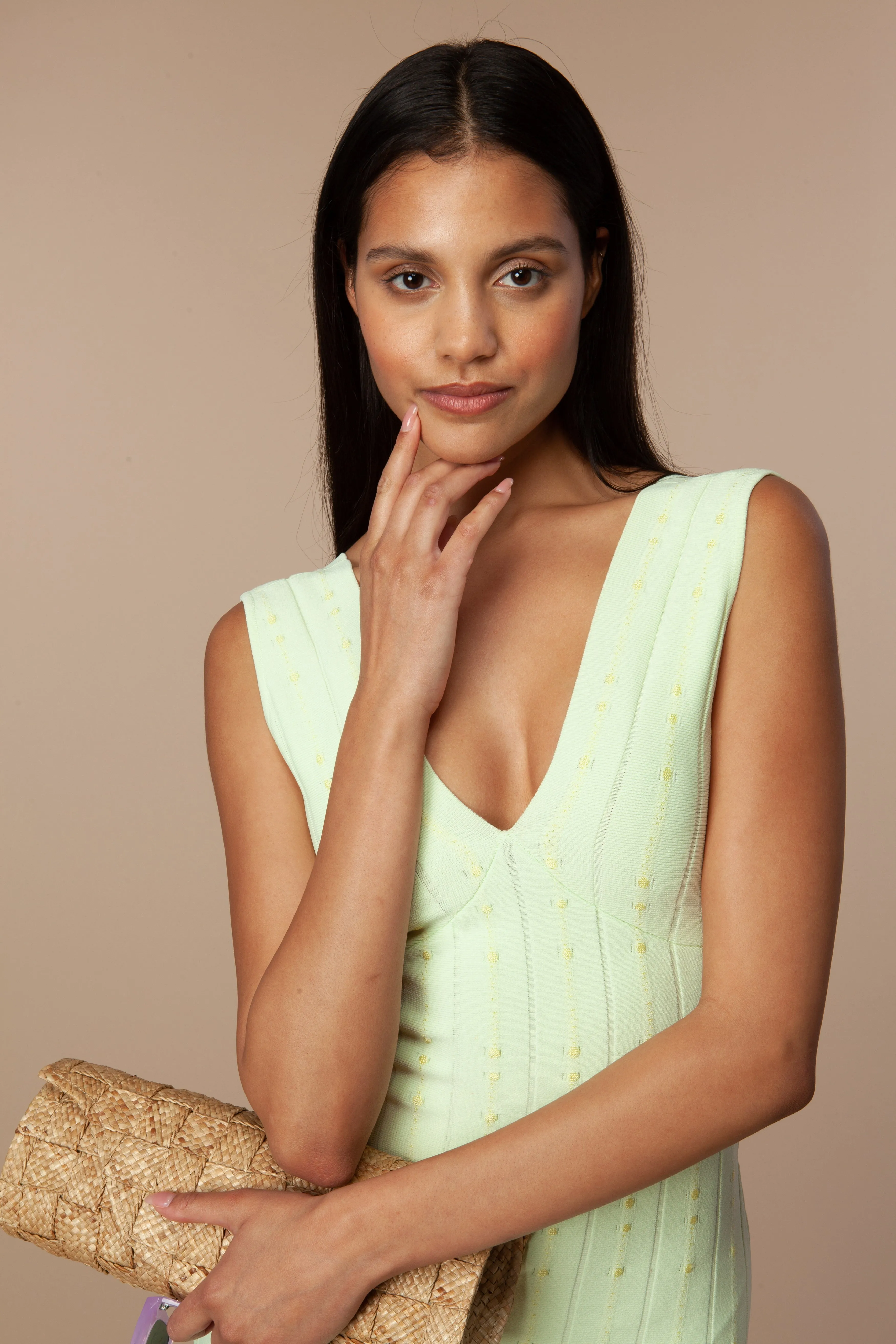 Valentina Dress in Lemon Jade