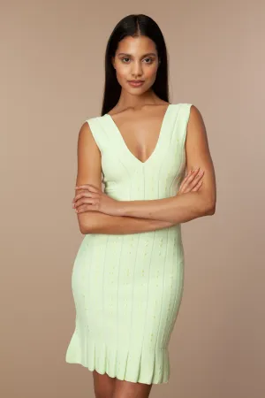 Valentina Dress in Lemon Jade